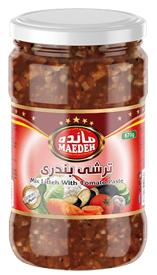 ترشی مخلوط لیته با رب گوجه فرنگی (بندری)