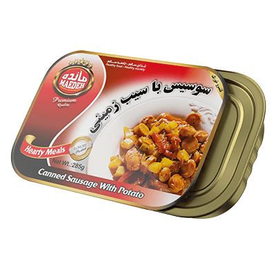 خوراک سوسیس با سیب زمینی